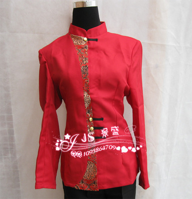 【新款中的靓款 酒店制服 酒店服装 女服务员工作服热销长袖JS135】价格,厂家,图片,制服、工作服,广州市番禺区大石景盛酒店用品经营部-