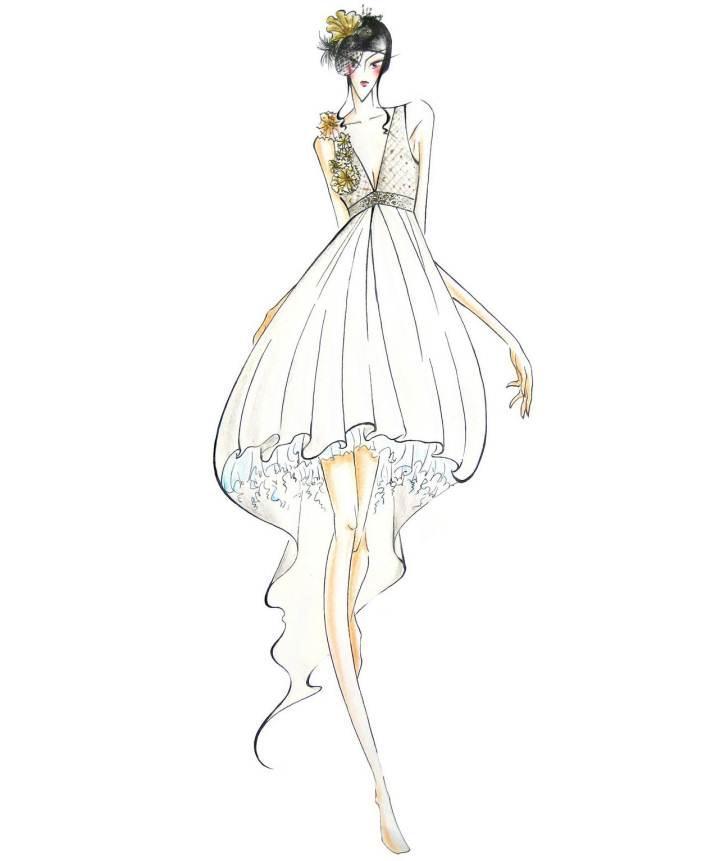 婚纱礼服手稿 从设计灵感到日用百货的实用美学